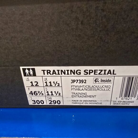 Adidas Training Spezial White Black Gum JP7392 Mens Size 12 Crossfit NEW CORDURA - Picture 2 of 16